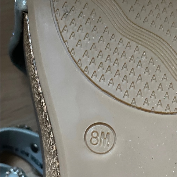 Women's Chic Blue Gray Embellished Sandals - Picture 8 of 9